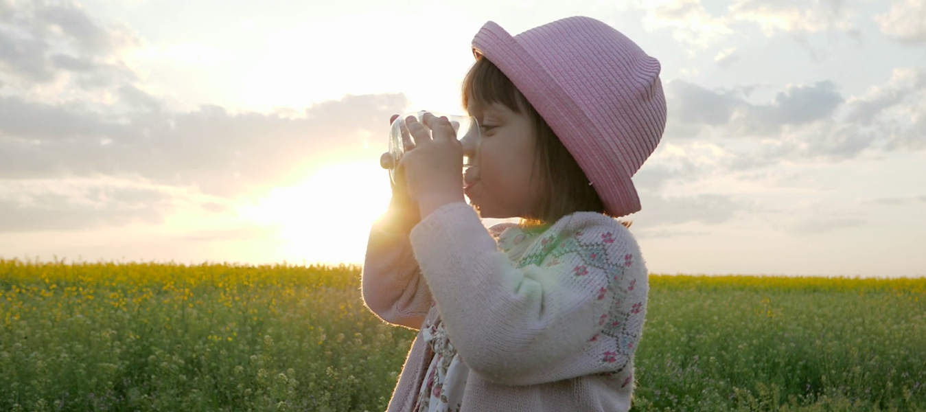 Child drinking water